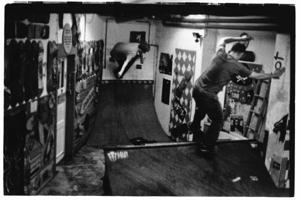 Jonas and Basti shredding the miniramp and wallride.