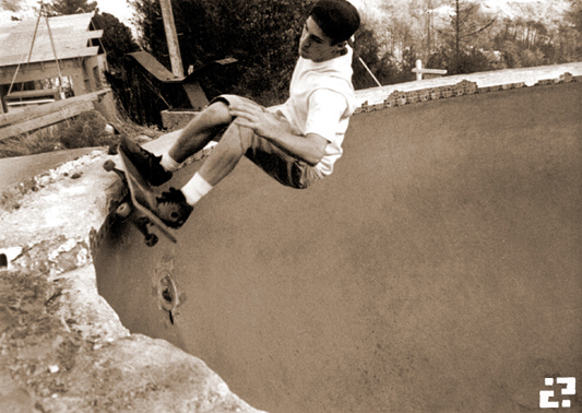 Matt Neely (R.I.P.) grinding the Black Bottom Pool, Oakland, CA, 1992