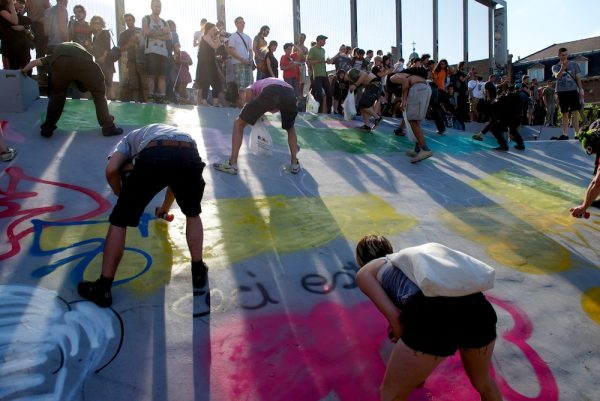 After the bowl sessions there was a 30 minutes graffiti tagging fest. 