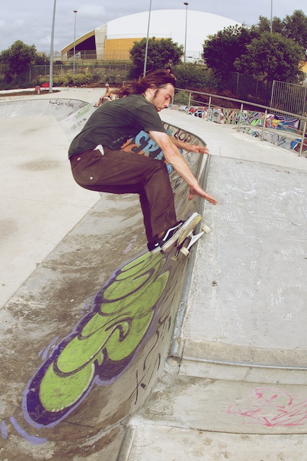 Johnners. Fakie smith grind or switch feeble.