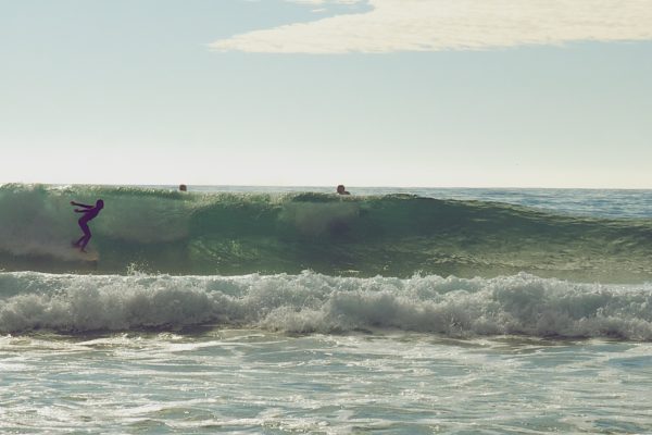 The surf got a little cleaner and wasn't closing out so much by the time I hid my camera gear and got my wetsuit on. A few pros to deal with in the lineup, but plenty of waves to be had!