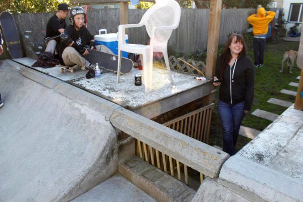 Bird bath street course parking block ramp to ramp transfer challenge.