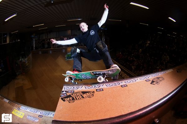 Jens Andersson. First time skating the vert ramp, and was killing it.