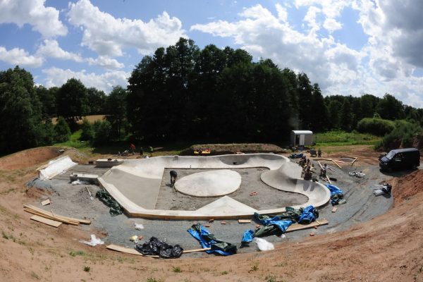 Neudrossenfeld Skatepark. Construction phase.