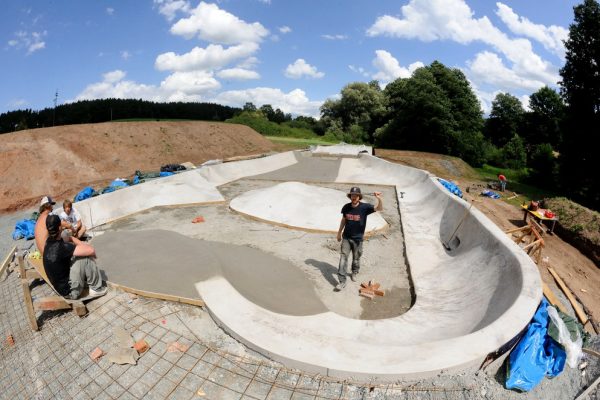 Neudrossenfeld Skatepark. Construction phase.