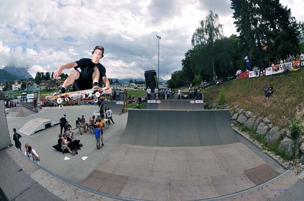 Ali Berger. FS nosegrab.  Photo: Christoph Weiermair