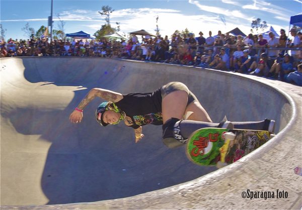 Julz Lynn. Short shorts while skating deep concrete bowls is so in right now. 