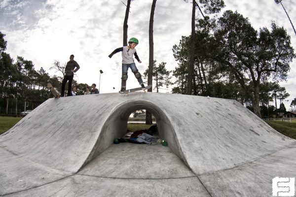 Greg's son Nathan Poissonier. Over the hole at CapBreton.