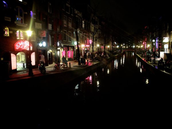 The red light district of Amsterdam.