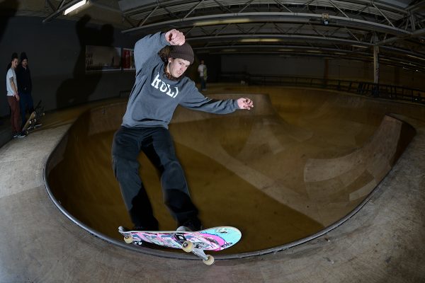 Nick Bax. Front feeble through the corner.  Photo: J. Hay