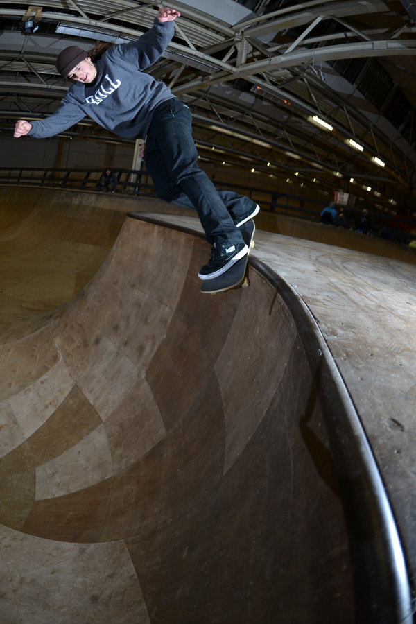 Nick Bax. Area 51 local. Up the hip into a back smith.  Photo: J. Hay
