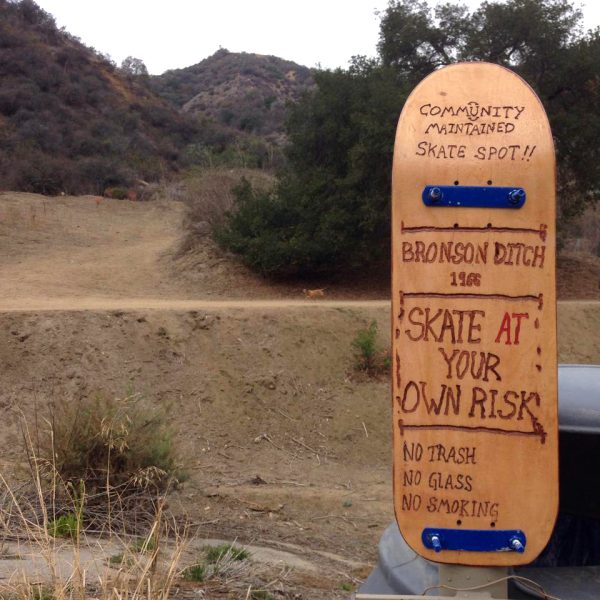 Skate at your own risk. Welcome to Bronson Ditch!