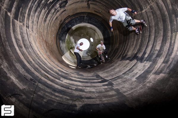 Wolfgang Toth in the pipe.