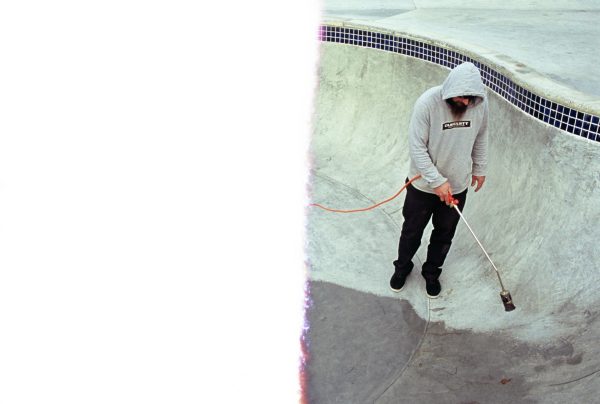 Drying the pool.