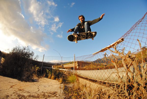 One way over the fence to get in is to ollie it!