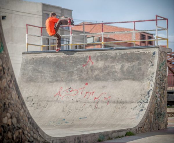 Arbel from England. Texas plant on the old concrete vert ramp. 