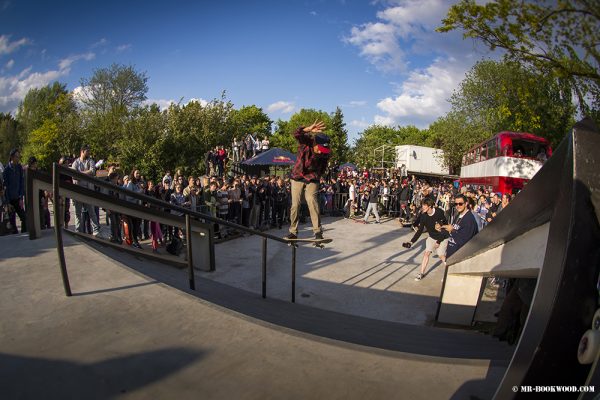 Paco Elles  (kickflip to backside tailslide).  Photo: Mr. Bookwood