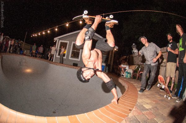 Otis Smith. Invert in his own backyard.  Photo: Ken Forsyth