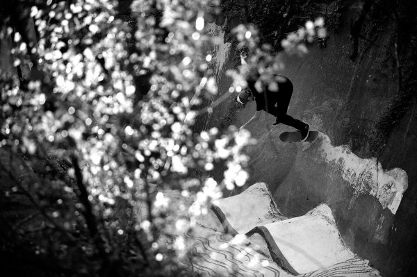 Backside kickflip to wallride. Photo: Loïc Benoit