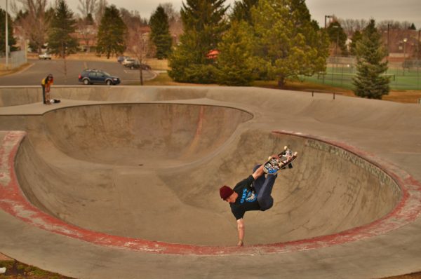 Frontside invert. Edora Skatepark. Fort Collins, Colorado.