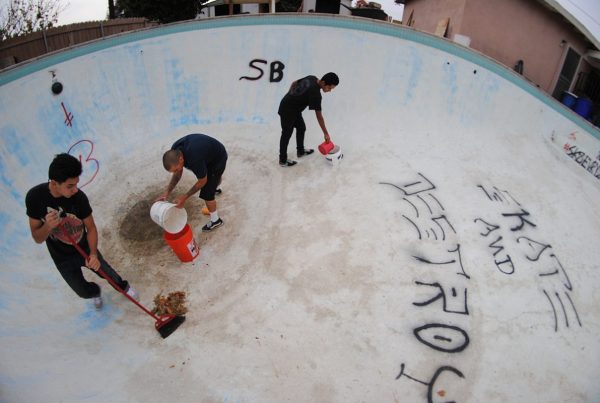 Bailing out the badlands pool.