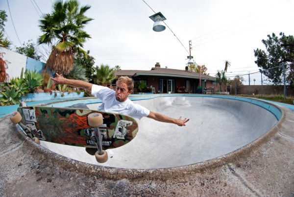 Borja Casas. Frontside grind in a california backyard pool. A dream come true...