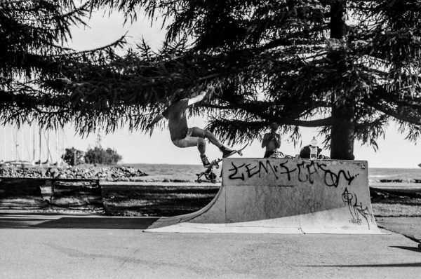 Lukas Halter with a steep FS RocknRoll at the Helsinki Harbour