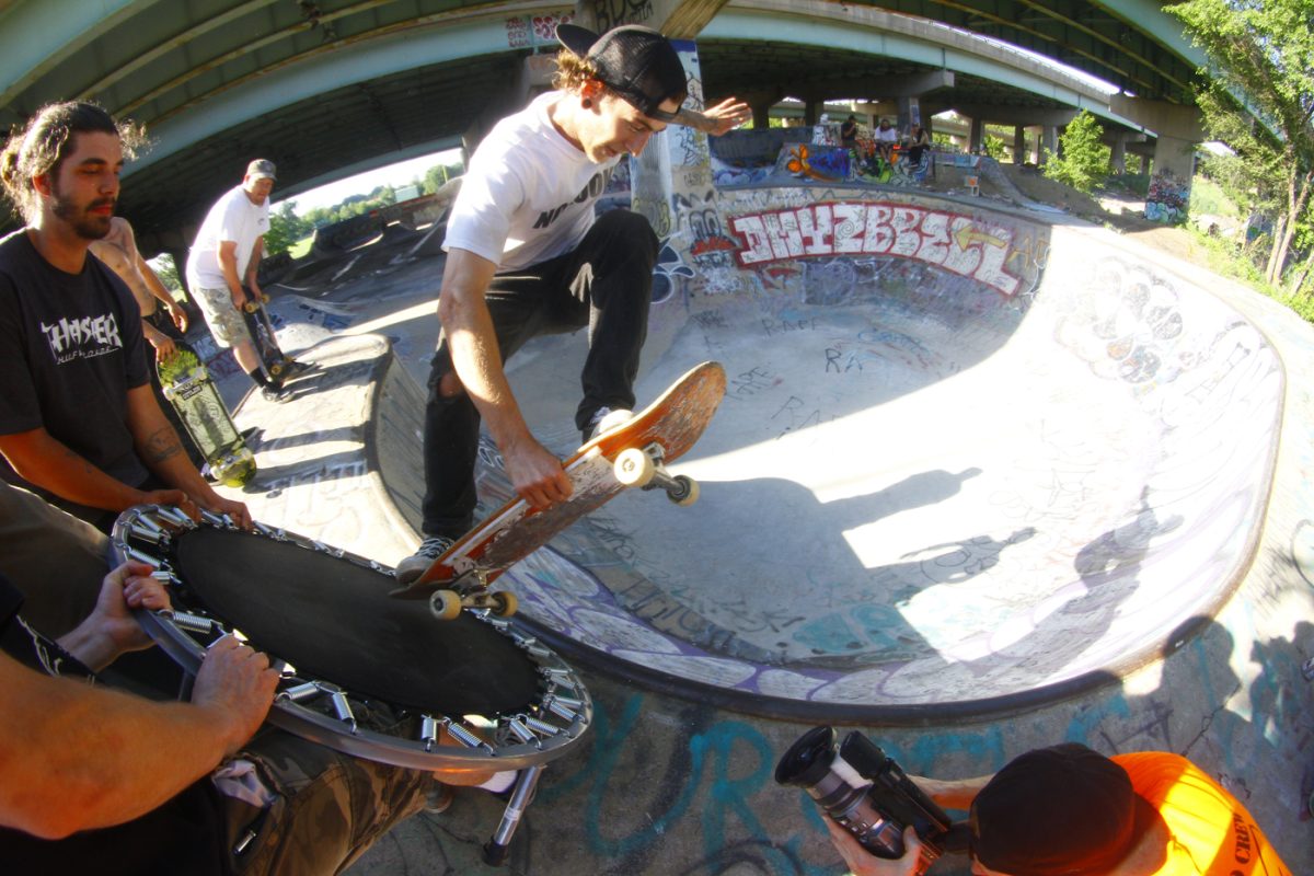 Phil Rubin. Trampoline bounce. Photo: Ryan Miller